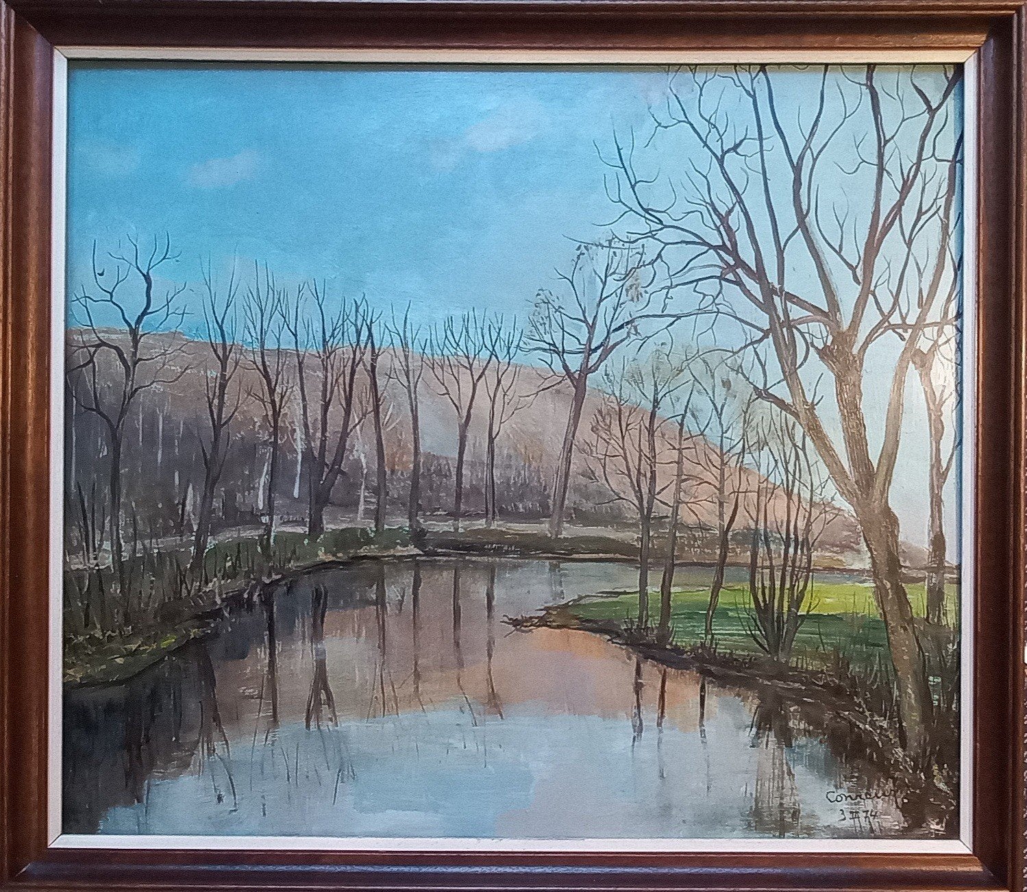 Clément CONREUR. Landschap. Olieverf op paneel. 59x68 cm, Antiek en Kunst, Kunst | Schilderijen | Klassiek, Ophalen, Landschap