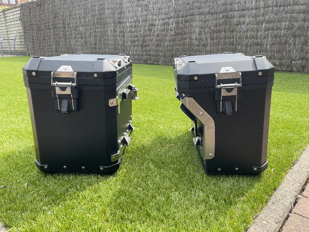 Zwarte aluminium zijkoffers R 1250 GSA, Ophalen, Gebruikt