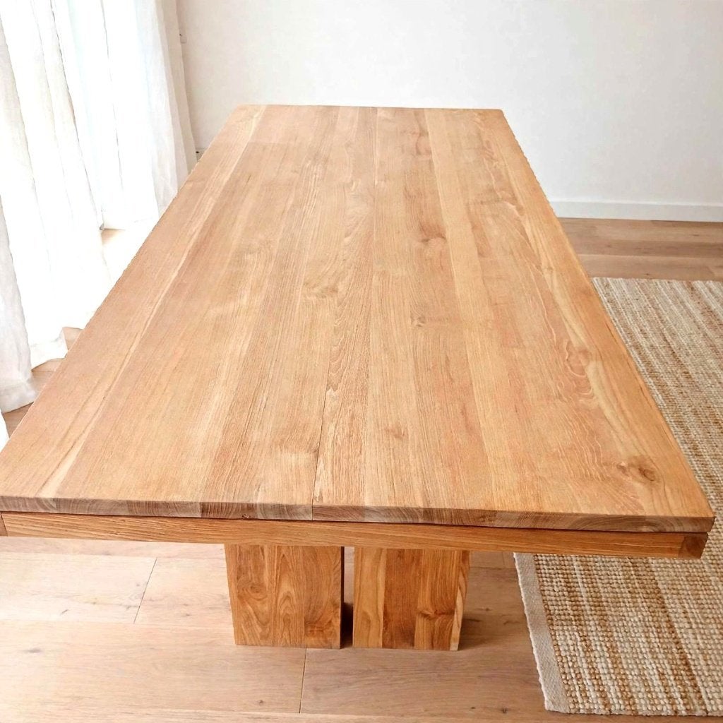 Table teck, Teck, Comme neuf, 100 à 150 cm, Enlèvement