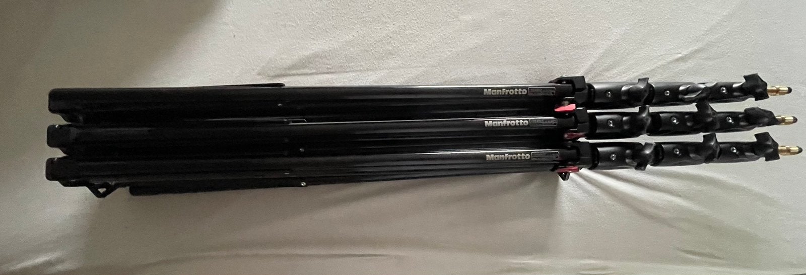 Manfrotto 1004BAC Master Lighting Stand 3-pack, TV, Hi-fi & Vidéo, Pliable, 175 cm ou plus, Comme neuf, Enlèvement