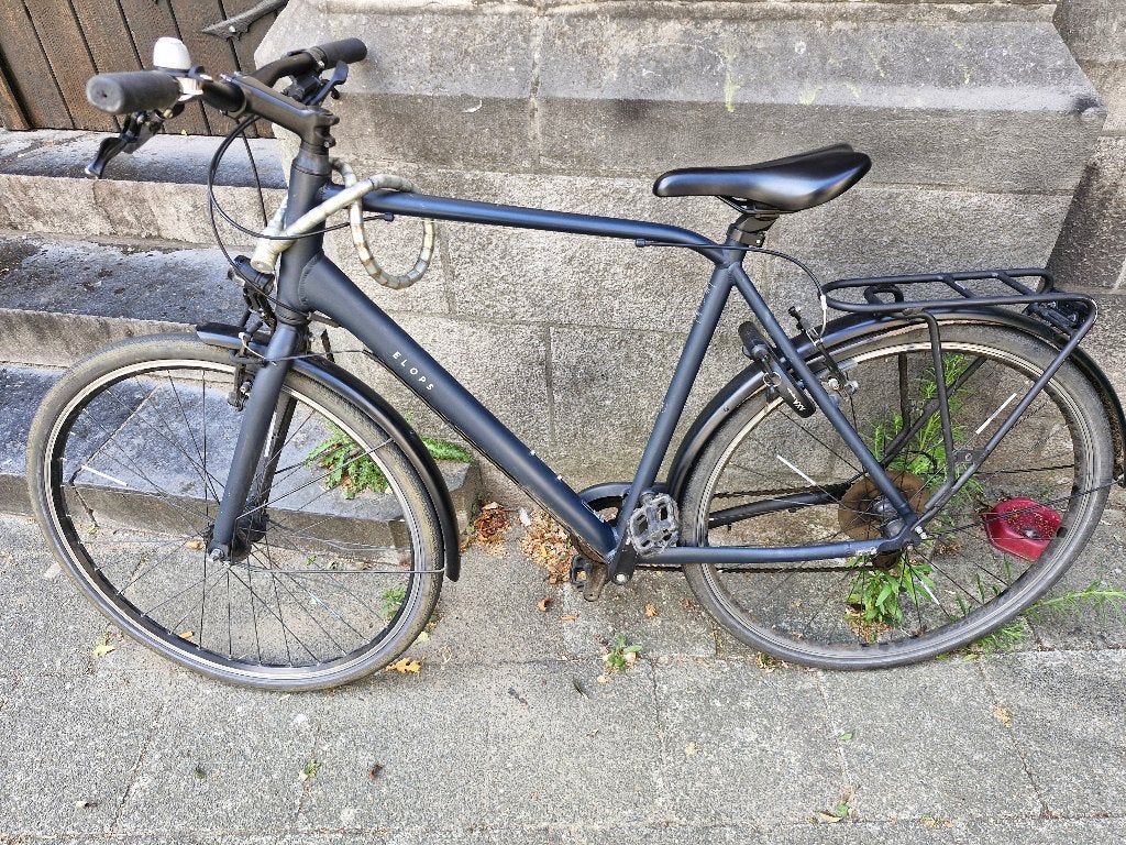 Herenfiets elops maat 58 mat antraciet, Fietsen en Brommers, Fietsen | Heren | Herenfietsen, Gebruikt, Velgrem, Versnellingen