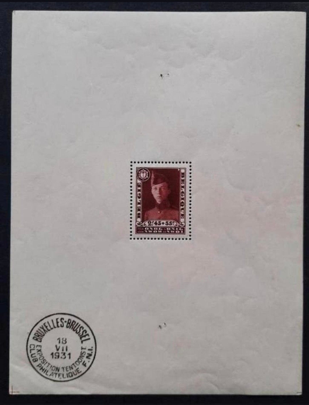 België: OBP 325-BL3 ** Korporaal 1931., Koninklijk huis, Orginele gom, Ophalen of Verzenden, Zonder stempel