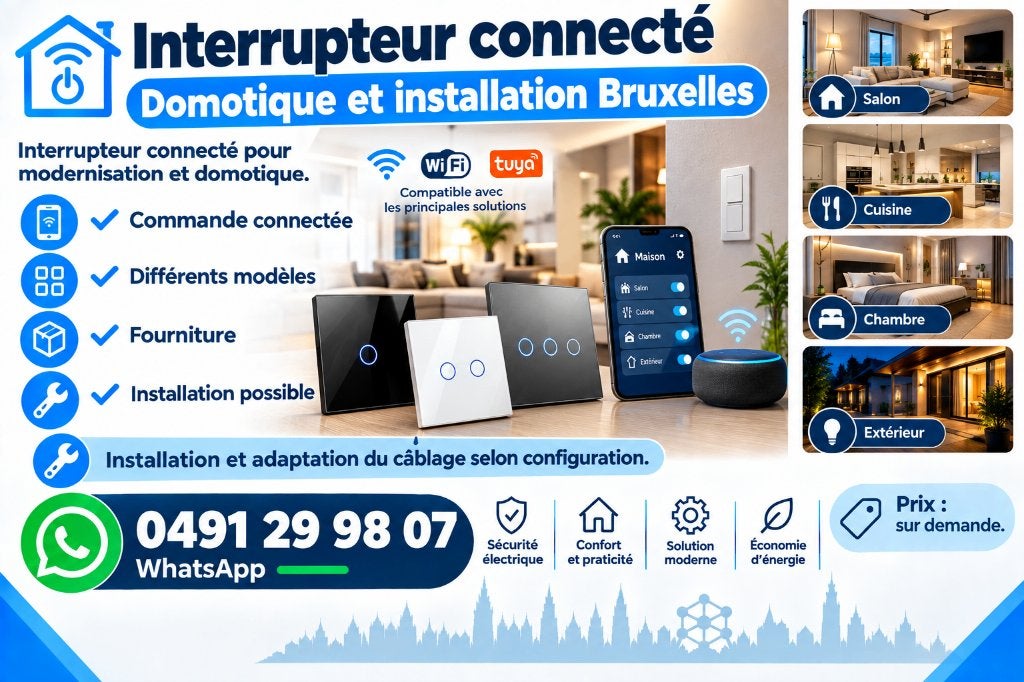 Interrupteur connecté – Domotique et installation Bruxelles, Télécoms, Enlèvement, Neuf