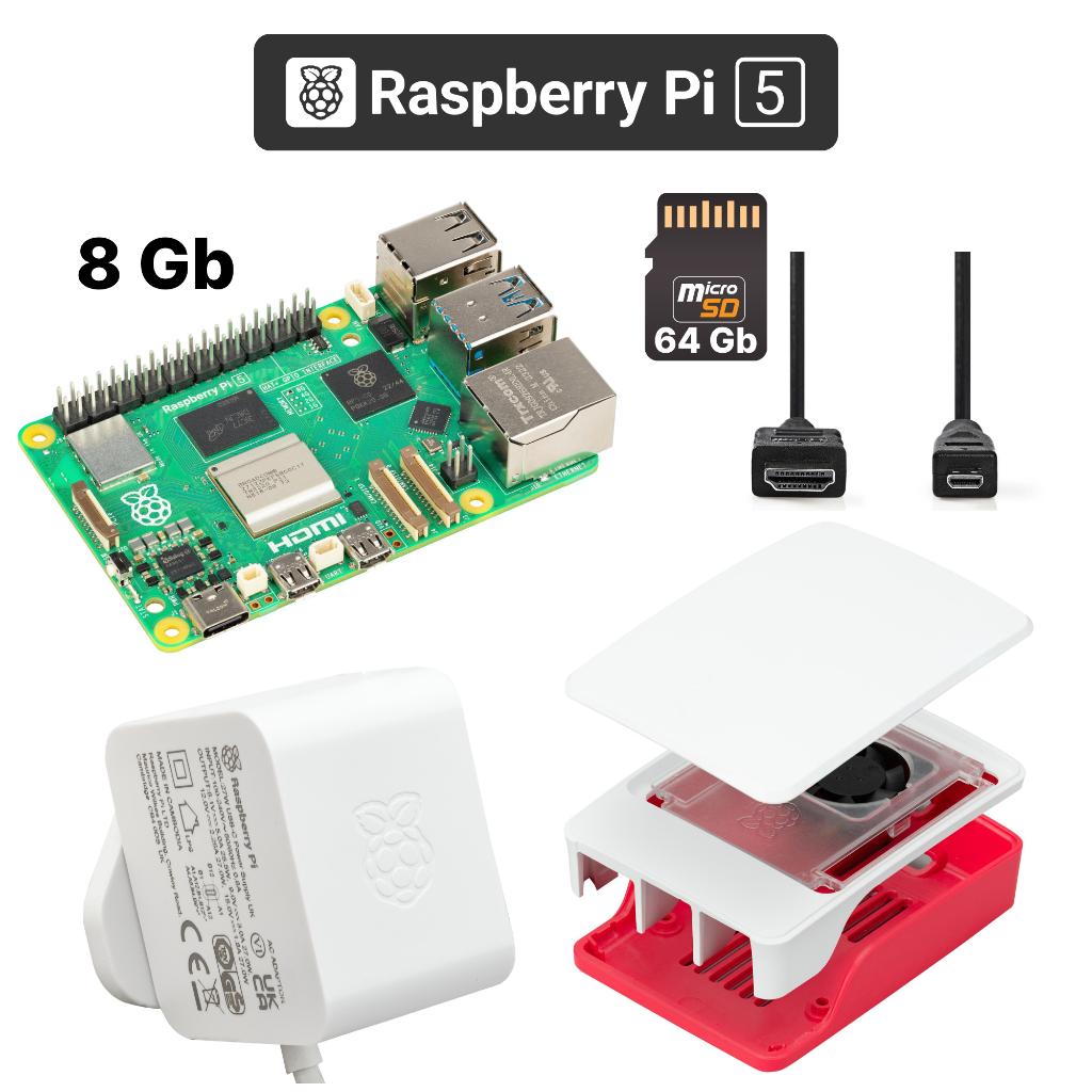 Kit Raspberry Pi 5 8 Go avec boîtier – Neuf, Hobby & Loisirs créatifs, Composants électroniques, Enlèvement ou Envoi, Neuf