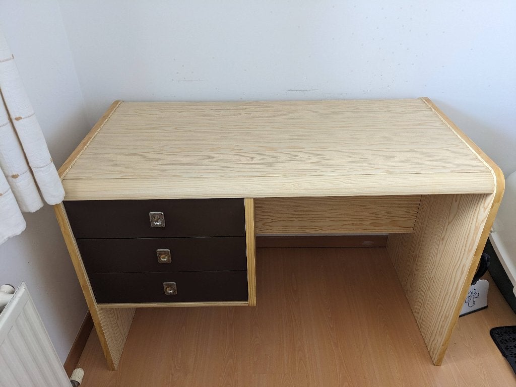 Bureau, Ophalen, Met lades, Gebruikt, 115 cm