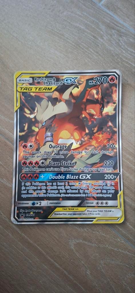 Reshiram&Charizard GX jumbo pokémonkaart, Enlèvement ou Envoi