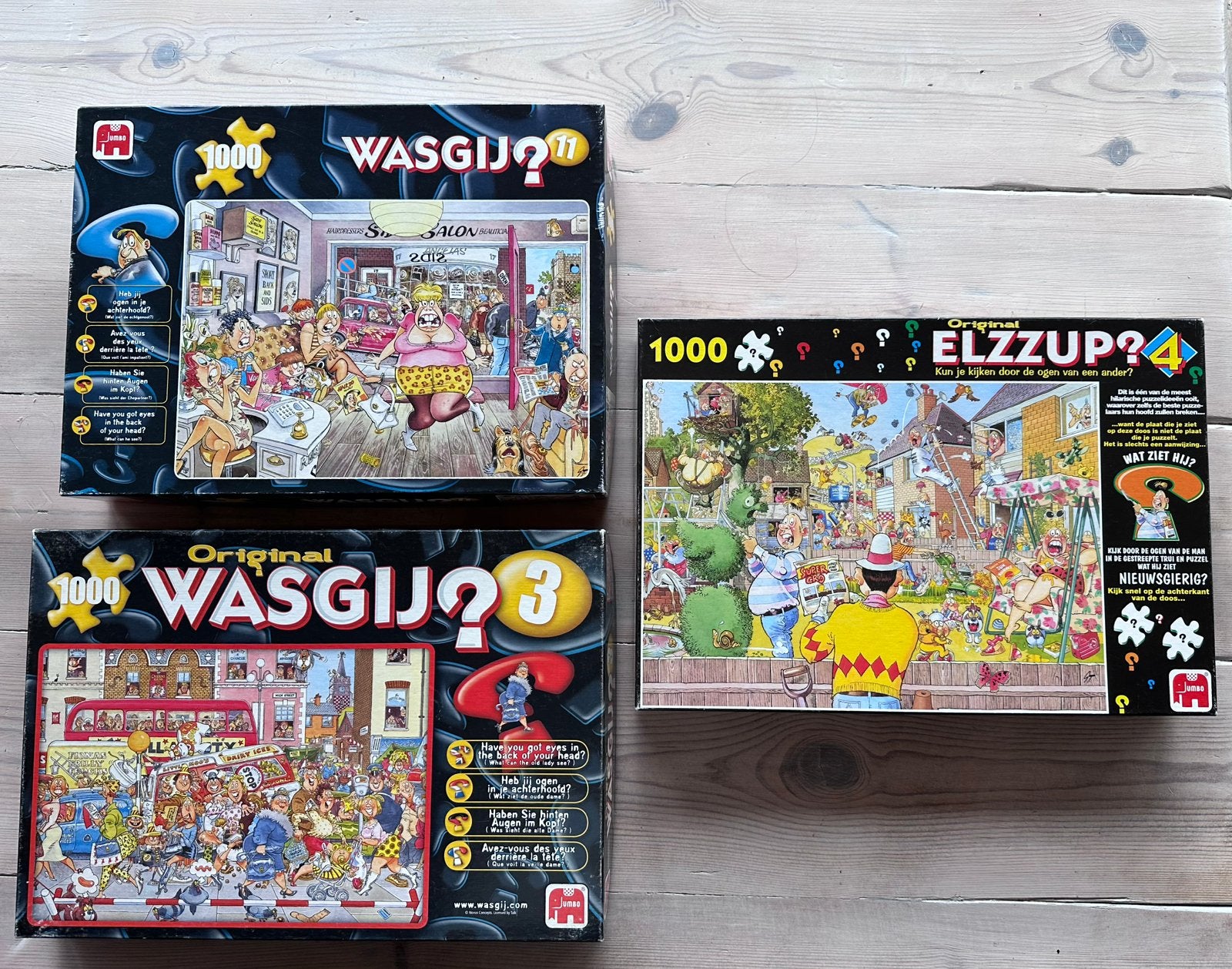 2 Wasgij? Puzzels + 1 Elzzup? Puzzel, Ophalen, Zo goed als nieuw