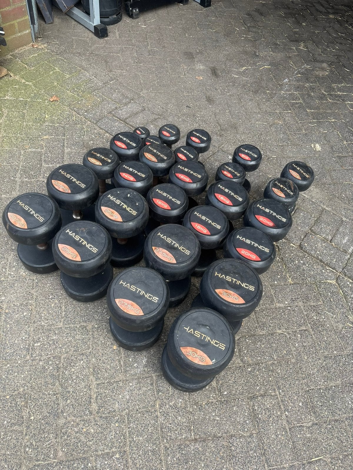 Hastings sumbbellset 2 tm 20 kg, Enlèvement, Comme neuf