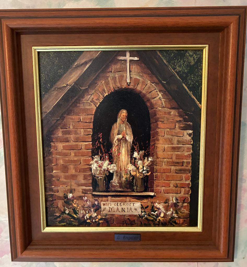 Schilderijtjes Léon Engelen, Moins de 50 cm, Comme neuf, Enlèvement, Création originale