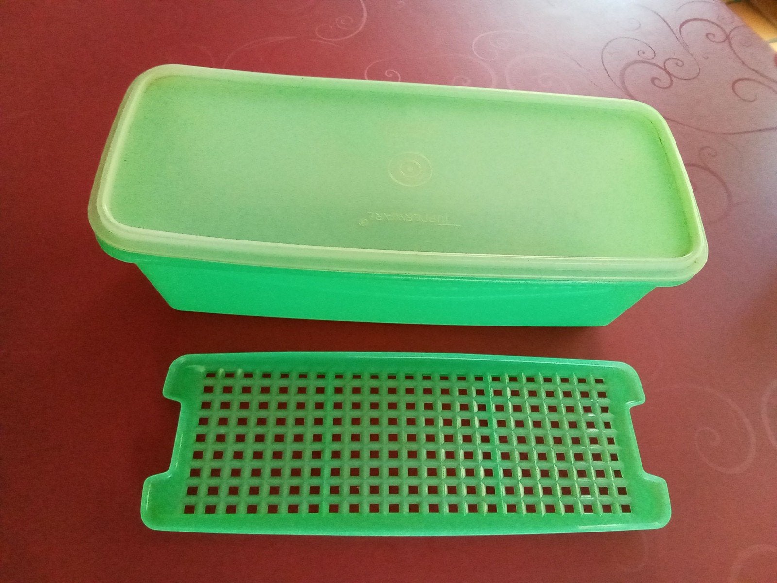 Tupperware groentendoos, Huis en Inrichting, Bewaardoos, Ophalen of Verzenden, Zo goed als nieuw, Met deksel