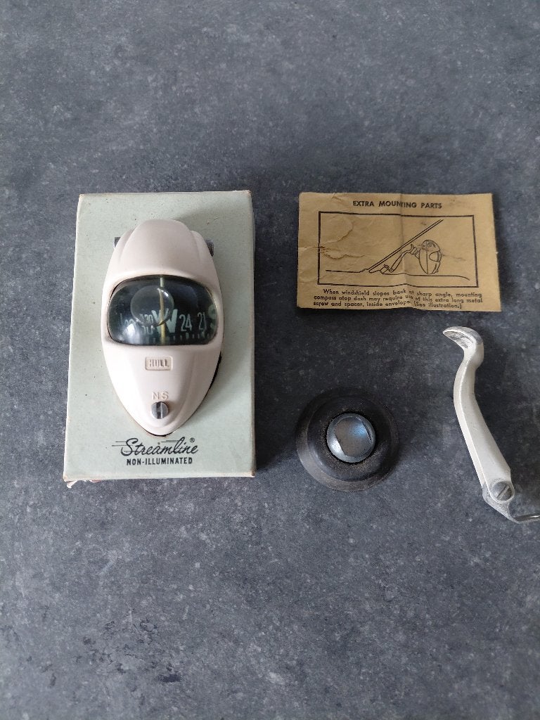 Hull Streamlined Auto Compass Model No. 700 Oldtimer VW, Verzenden, Gebruikt