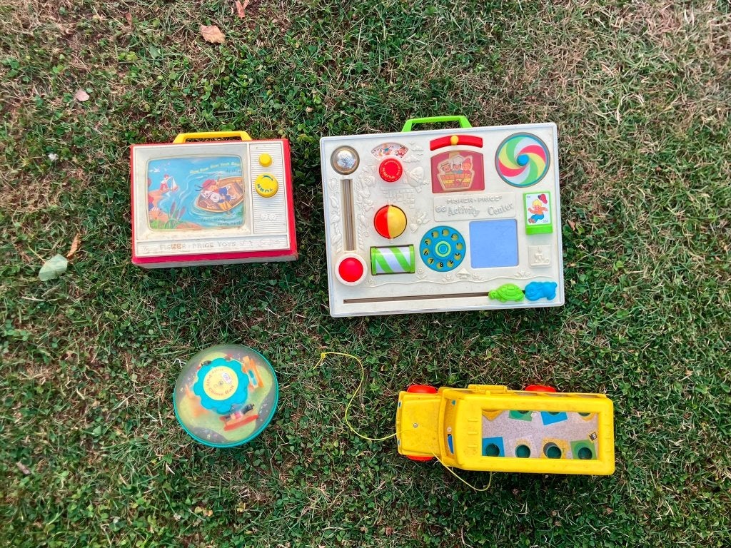 Fisher Price set van 5 speeltjes, Ophalen, Gebruikt, Speelset, Met geluid