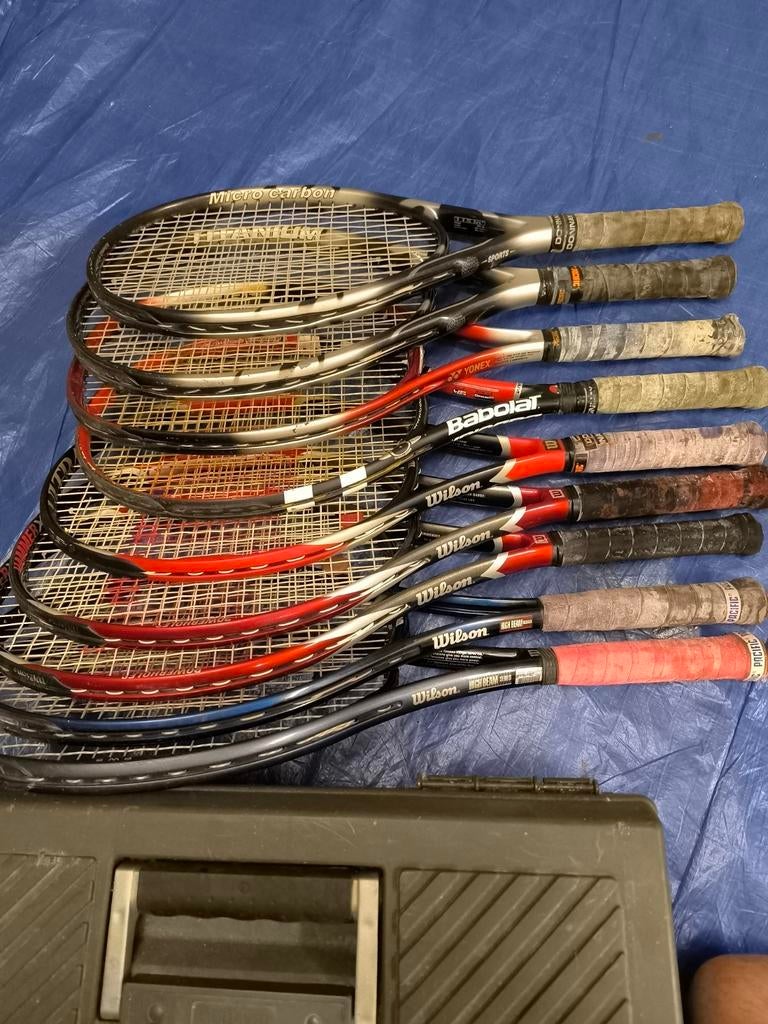 Tennis rackets,  5 Wilson 1Babolat 1Yonex 2onbekend, Sport en Fitness, Tennis, Ophalen, Gebruikt, Racket, Wilson