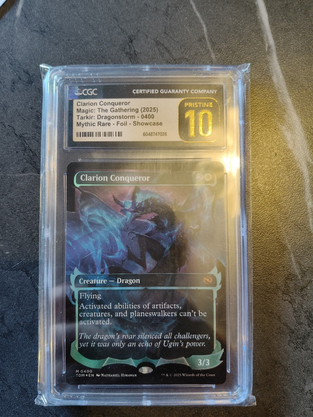 Clarion Conqueror Magic the gatherong pristine 10, Ophalen, Nieuw, Losse kaart, Foil