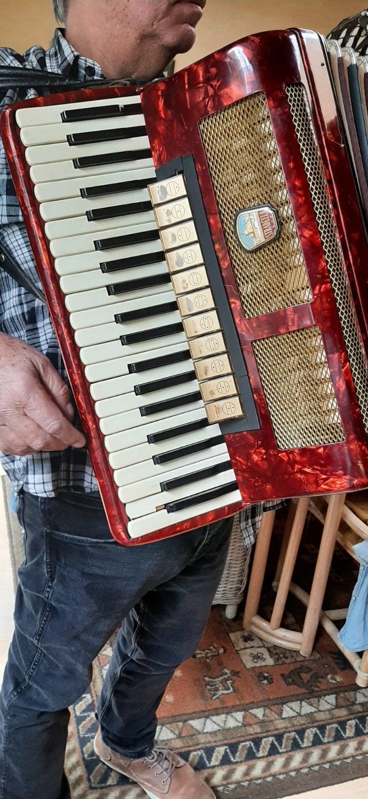 Stradella accordeon, Muziek en Instrumenten, Ophalen, Gebruikt