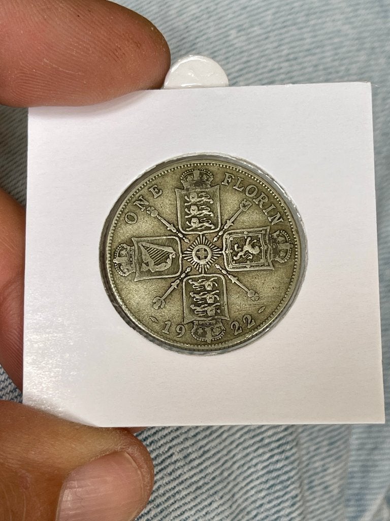 Royaume-Uni 1 florin 1922, Timbres & Monnaies, Monnaies | Europe | Monnaies non-euro, Monnaie en vrac, Argent, Enlèvement