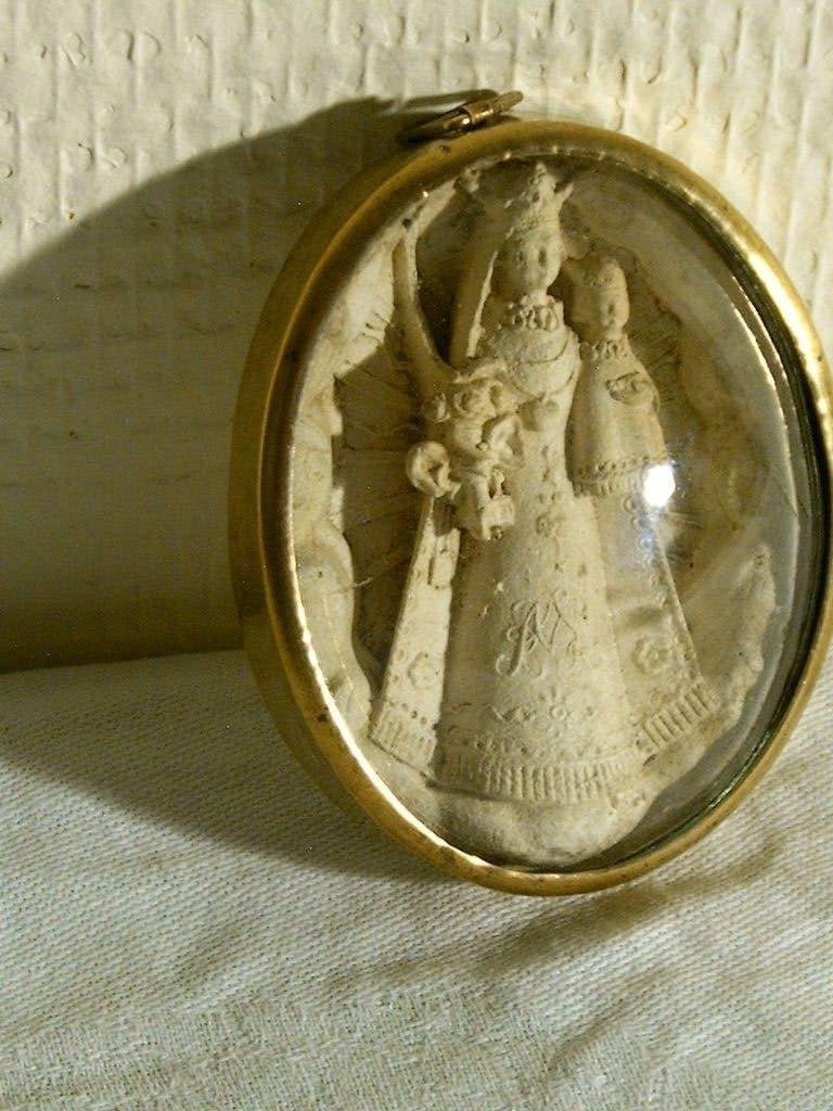 Maria Regina antique avec enfant en écume de mer, Antiquités & Art, Enlèvement ou Envoi