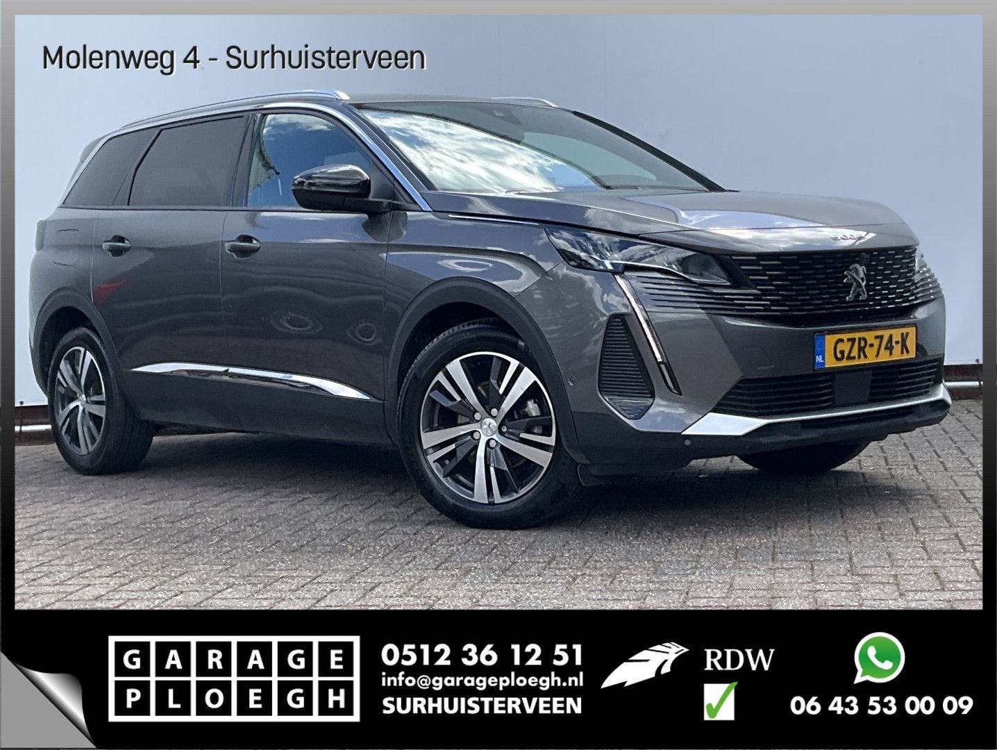 Peugeot 5008 7-Pers 1.2 131pk Pack 360Cam Navi Trekhaak 7p., Parkeersensor, Bedrijf, Handgeschakeld, SUV of Terreinwagen