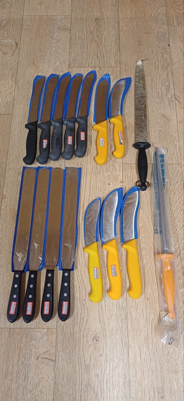 Set professionele giesser messen, Ophalen