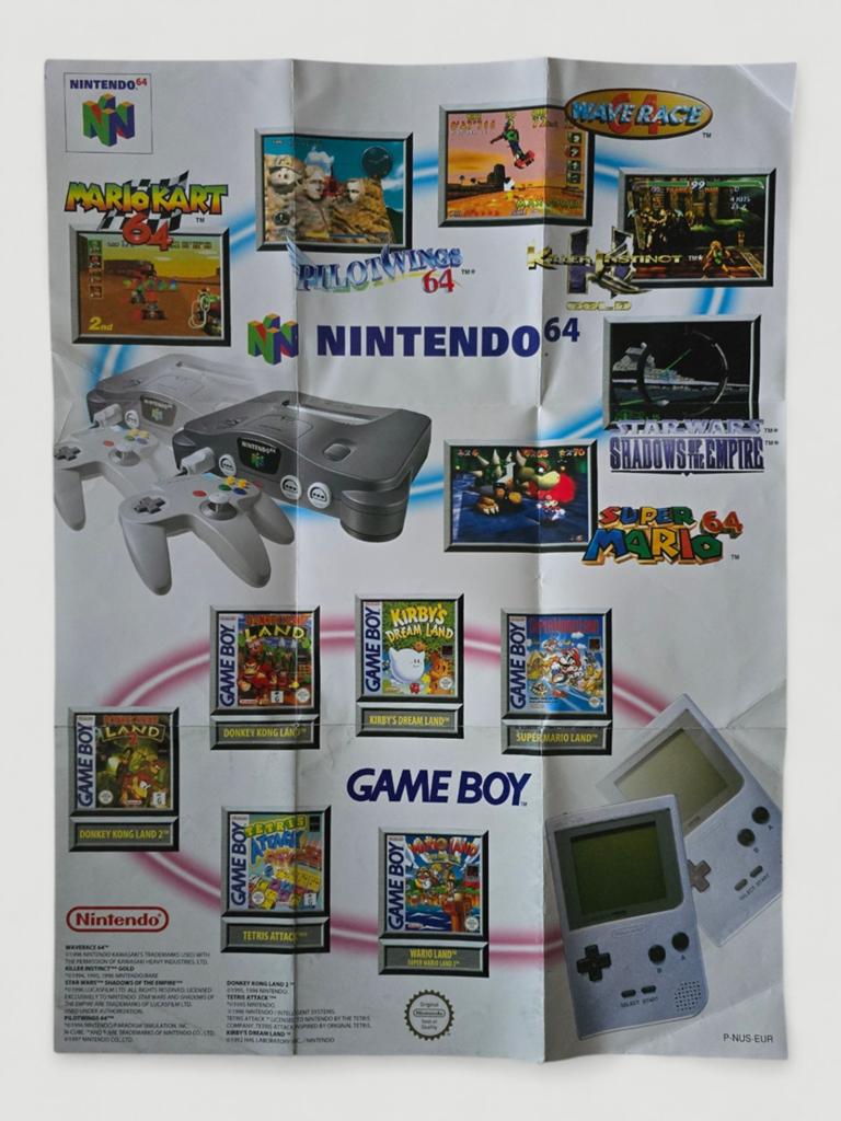 Officiële poster van de Nintendo 64 en Game Boy — Retro Gami
