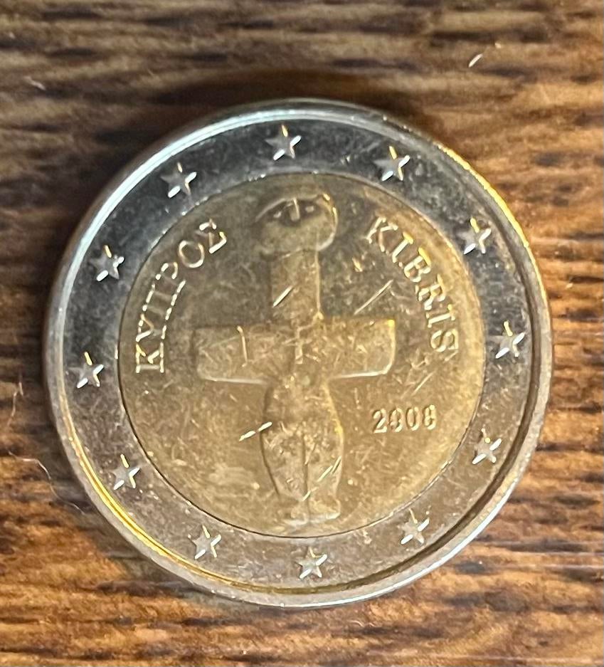 Cyprus € 2 munt, Postzegels en Munten, Munten | Europa | Euromunten, Verzenden, Cyprus, Losse munt