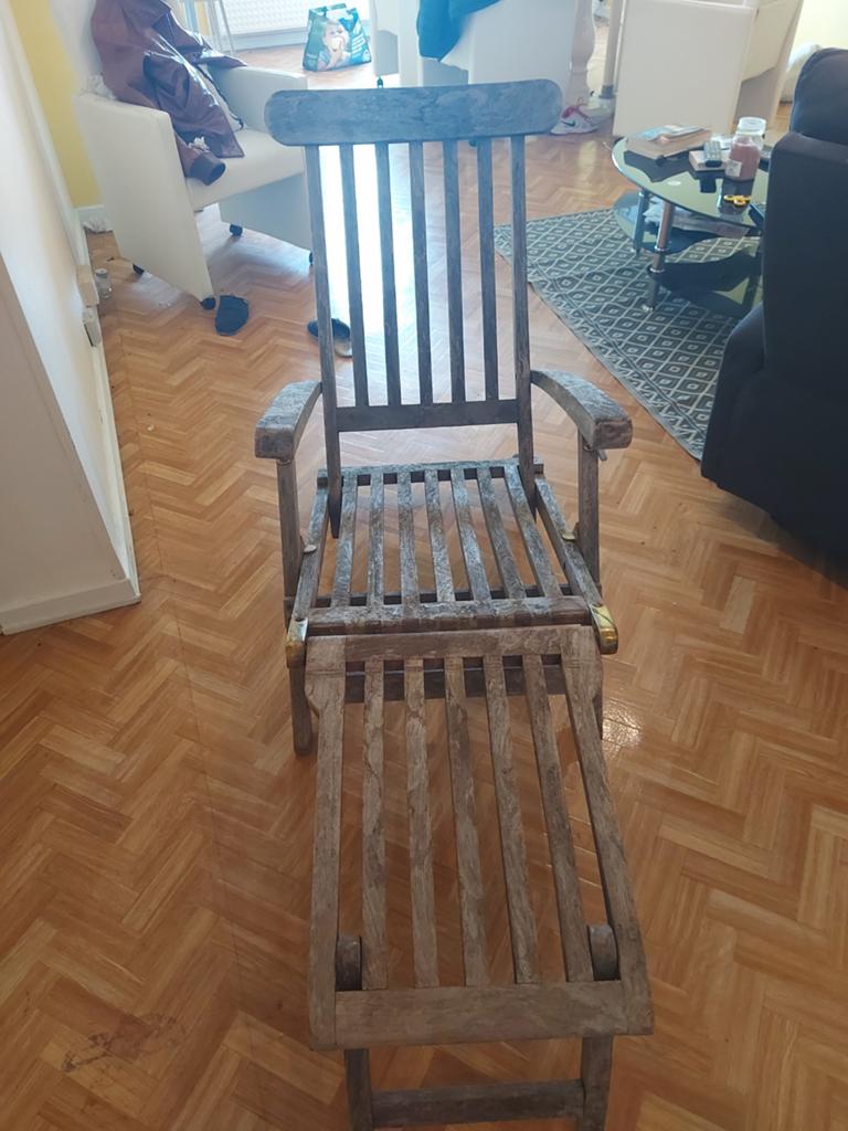 Chaise longue en teck parfait état, Enlèvement