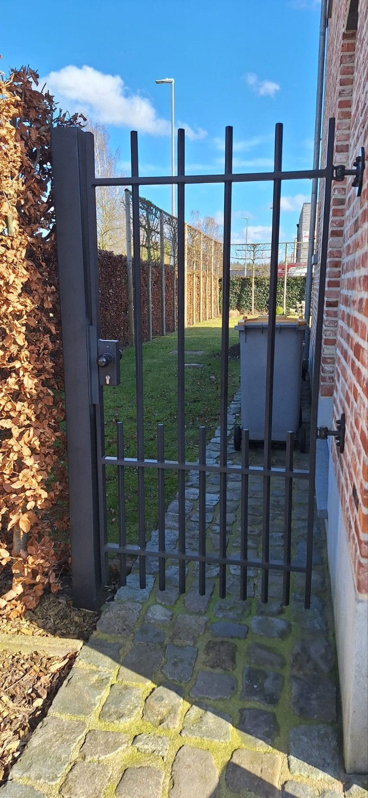 Zwarte gepoederlakt poortje, Tuin en Terras, Ophalen