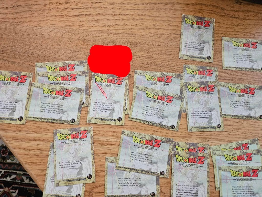 49 dragonball z kaarten namek saga 46 tm 72 divers, Enlèvement ou Envoi, Comme neuf, Plusieurs cartes