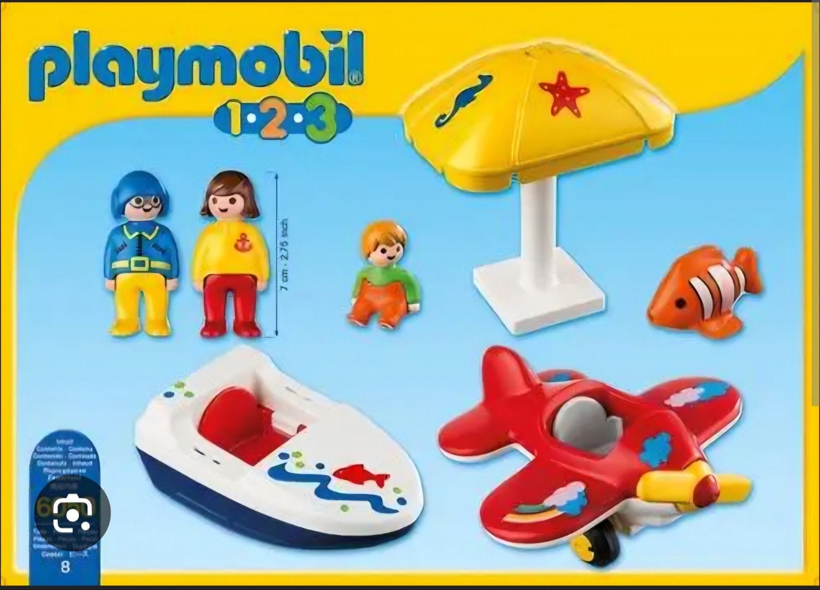 playmobil 123 6050 boot vliegtuig, Kinderen en Baby's, Ophalen
