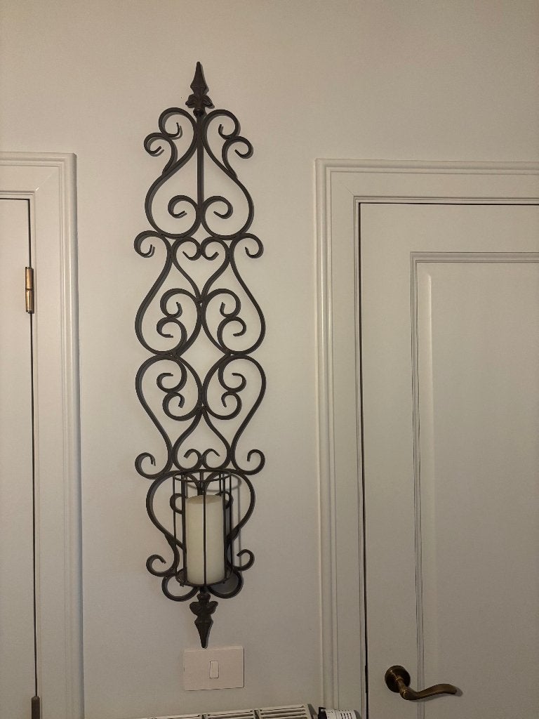 Wanddecoratie in smeedijzer, Ophalen, Zo goed als nieuw, Zwart, Metaal
