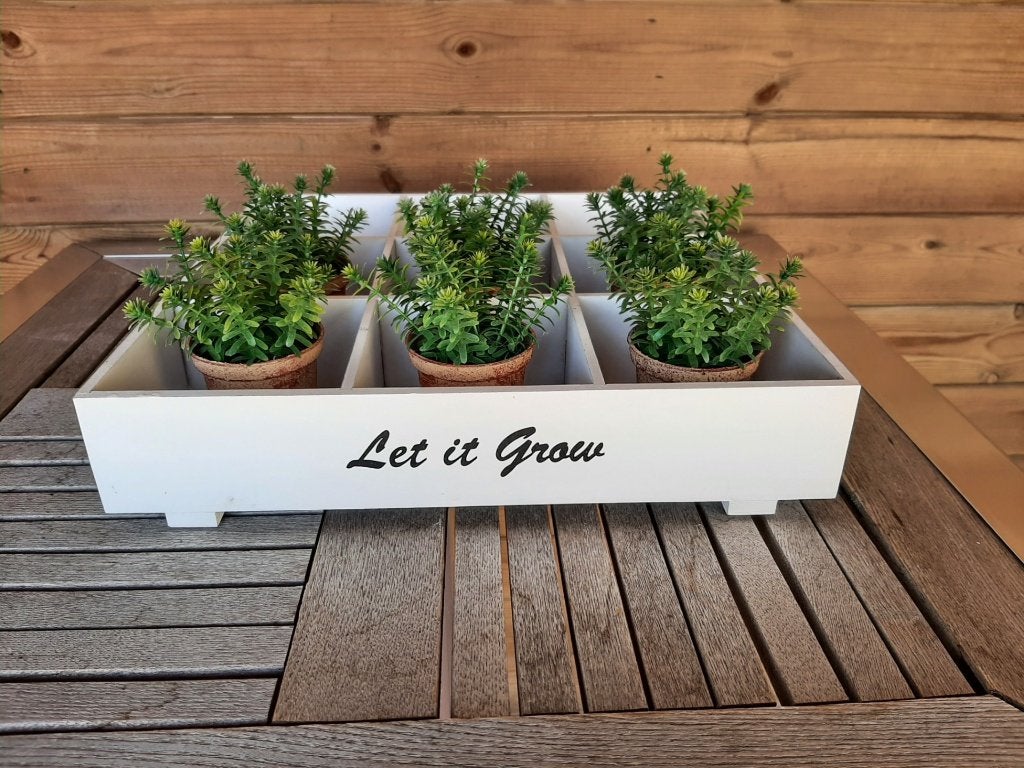 houten kruidenbak, 35 cm x 35 cm, Ophalen, Vierkant, Zo goed als nieuw, Plantenpot of Plantenbak