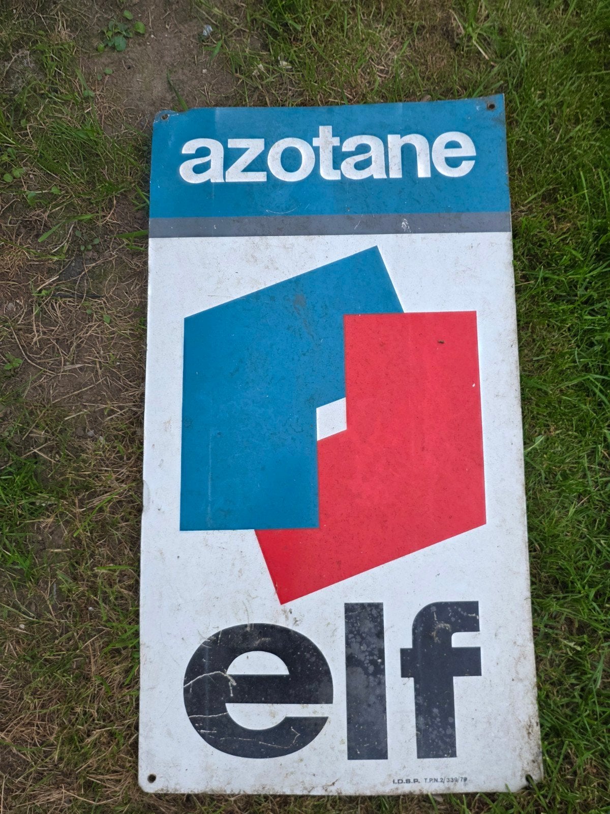 PLAQUE "ELF AZOTANE" 1979, Collections, Enlèvement, Utilisé, Autres types