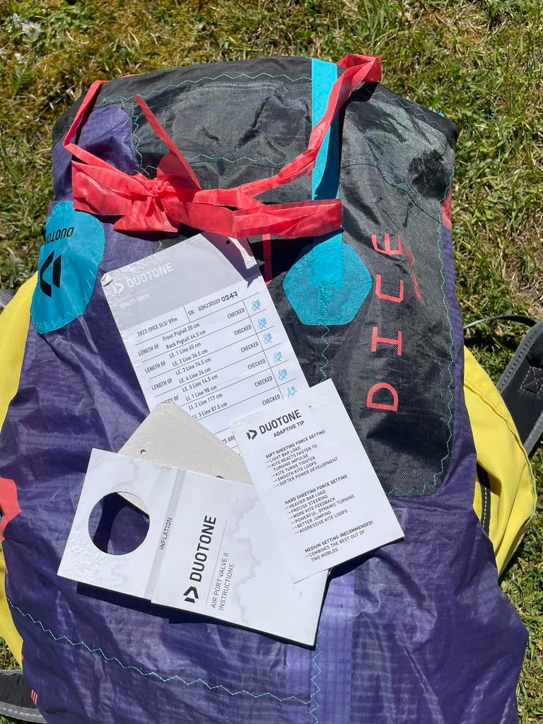 9m Duotone dice SLS als nieuw, Watersport en Boten, Ophalen of Verzenden, Zo goed als nieuw