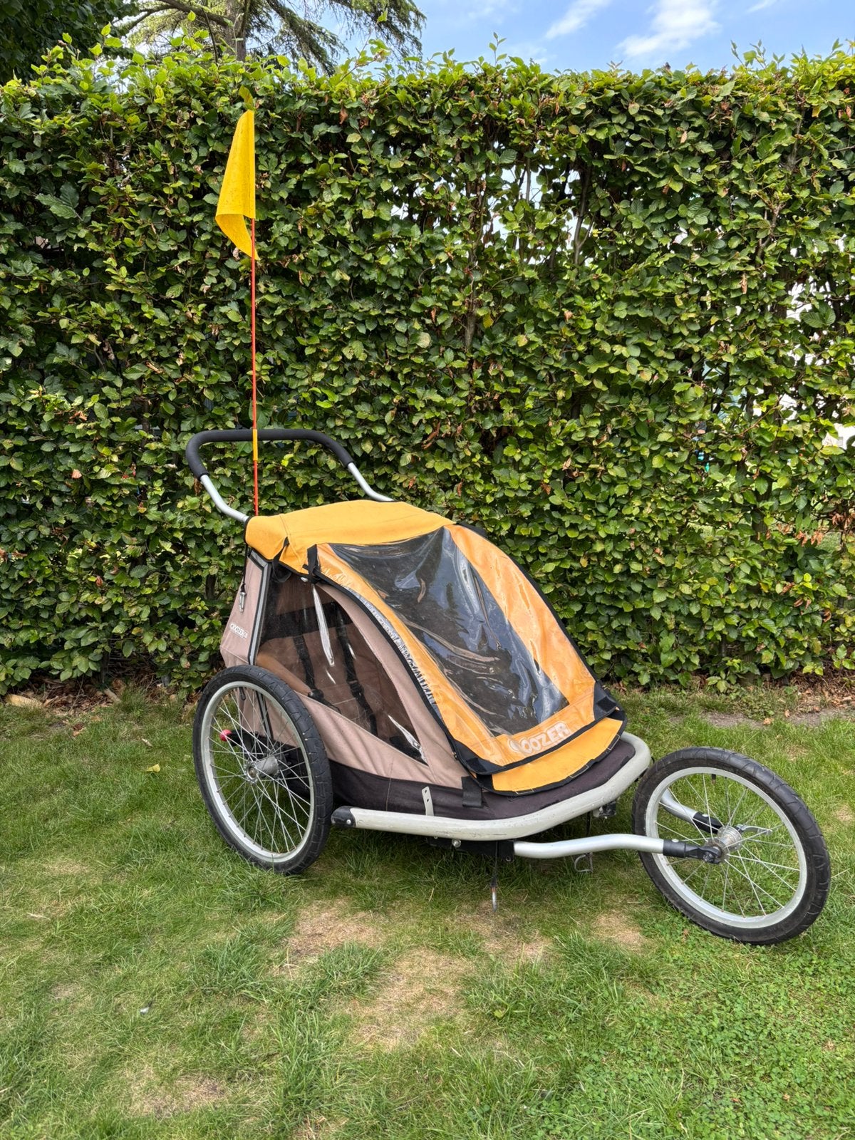 Croozer 535 - 2 zitplaatsen, Fietsen en Brommers, Ophalen, Gebruikt, Kinderkar, Opvouwbaar