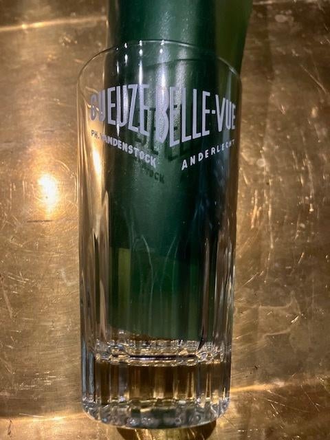 ANCIEN VERRE DE GUEUZE BELLE-VUE 25 CL H : 15 CM, Enlèvement ou Envoi, Comme neuf, Verre à bière