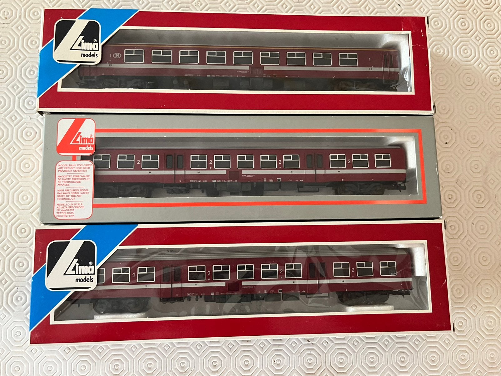 3 voitures SNCB M2 Bordeaux, Ophalen of Verzenden, Zo goed als nieuw, Gelijkstroom, Lima