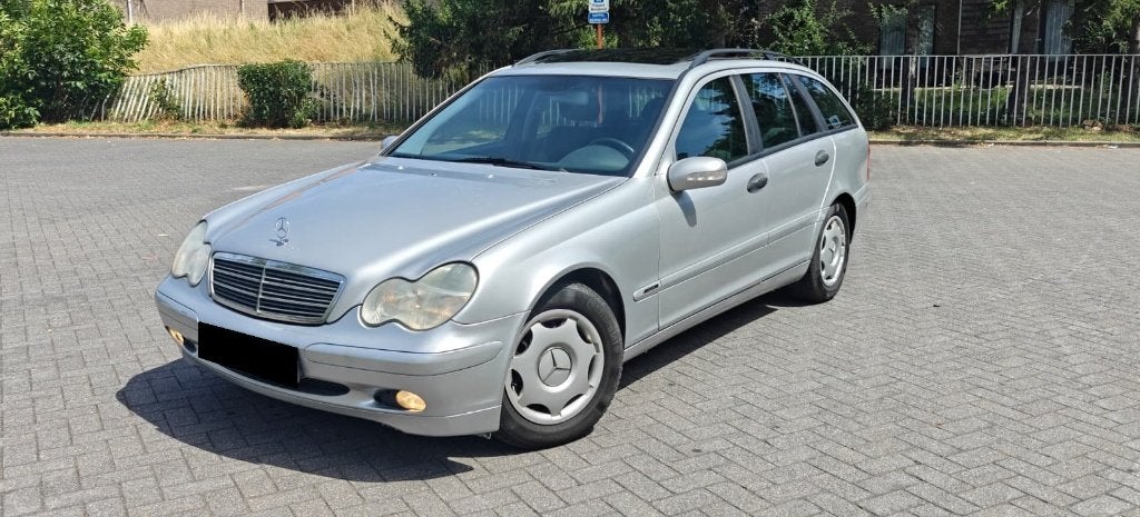 @ Mercedes C180 K Break 2002 165Km Airco Dak Euro 4 CT OK @, Zwart, 4 cilinders, 1796 cc, 190 g/km