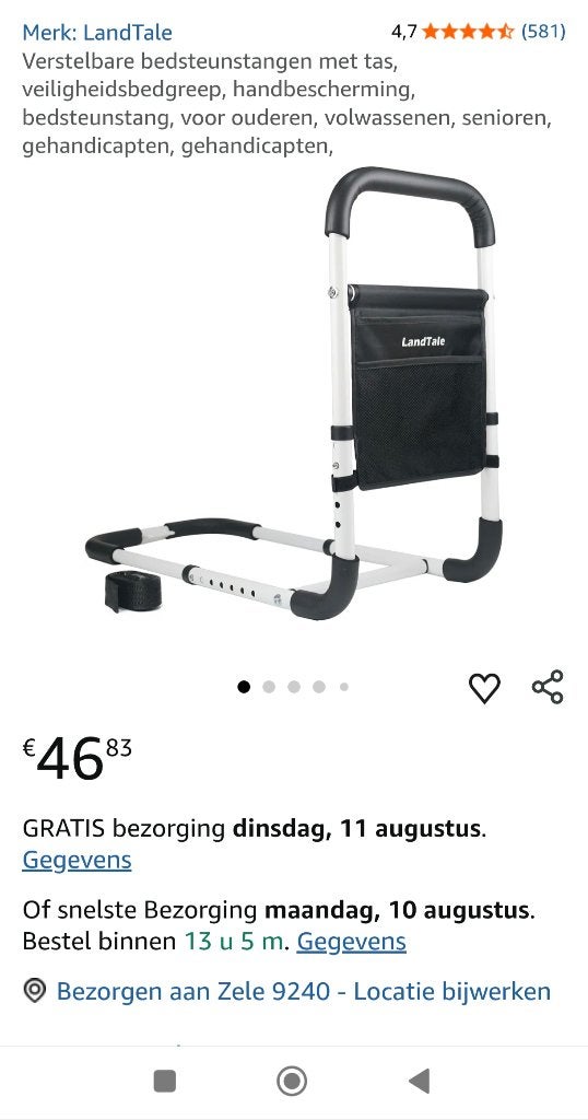 Bed assistst rail 15 euro, Ophalen, Zo goed als nieuw