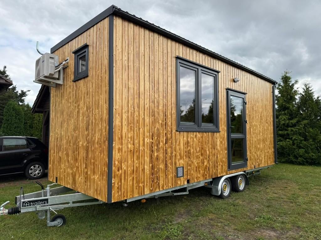 Voorjaarsactie! TinyHouse–met airco & complete uitrusting, Caravans en Kamperen, Bedrijf, Ladder, Airconditioning