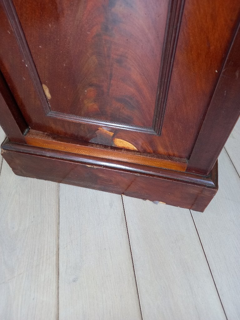 Mahoniehouten nachtkastje met marmeren tablet, Antiek en Kunst, Ophalen