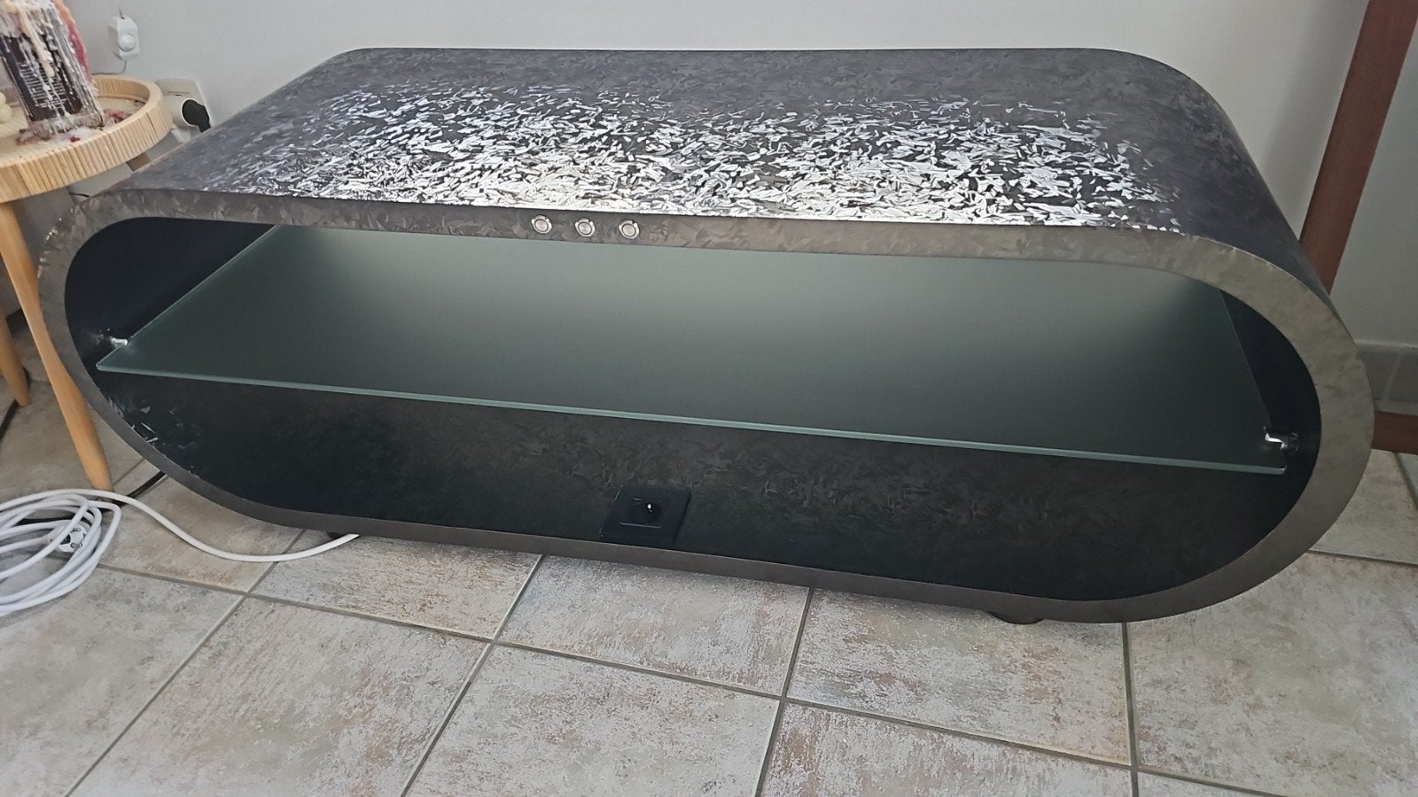 Ovale custom designer salontafel met ledverlichting, Ophalen
