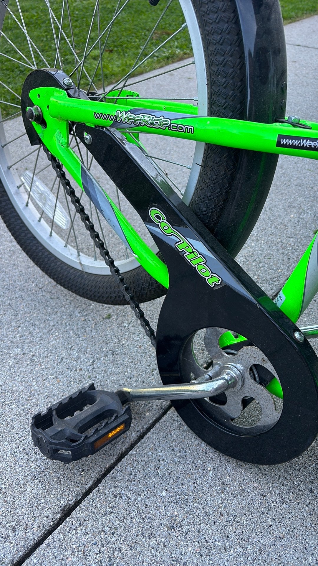 WeeRide Co-Pilot 20 inch aanhangfiets / volgfiets – groen, Enlèvement, Comme neuf, Vélo suiveur, 20 à 40 kg