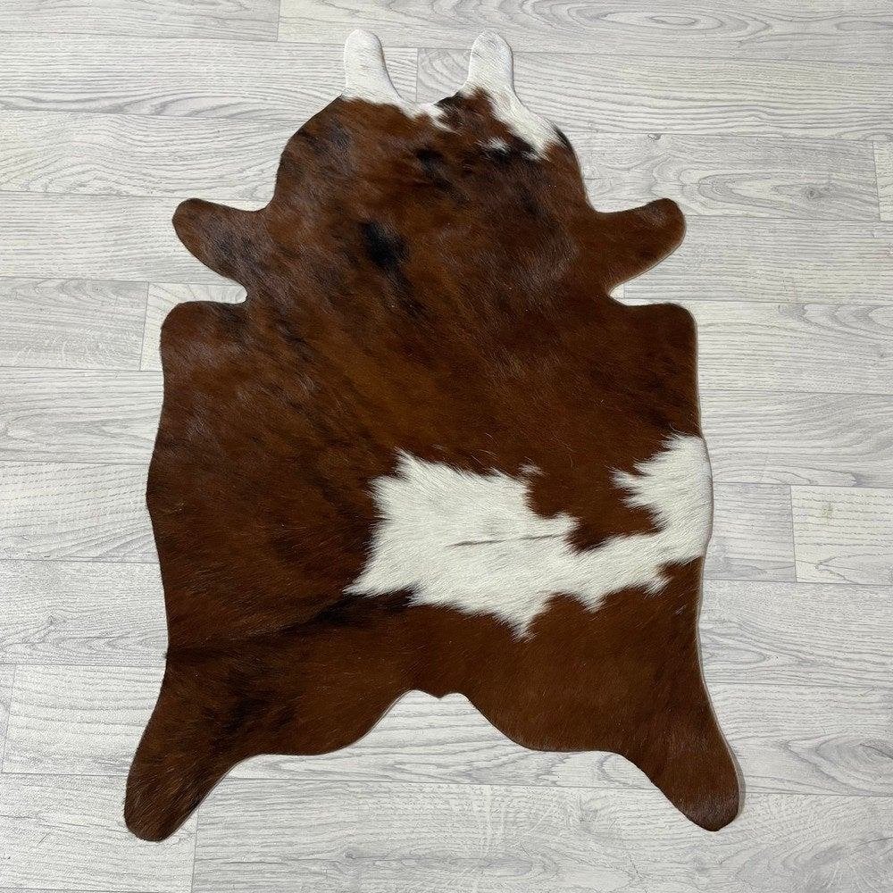 Mini koeienhuid bruin wit zwart 90x60cm #427 | Lederstore, Meerkleurig, Wandkleed, Nieuw, Ophalen of Verzenden