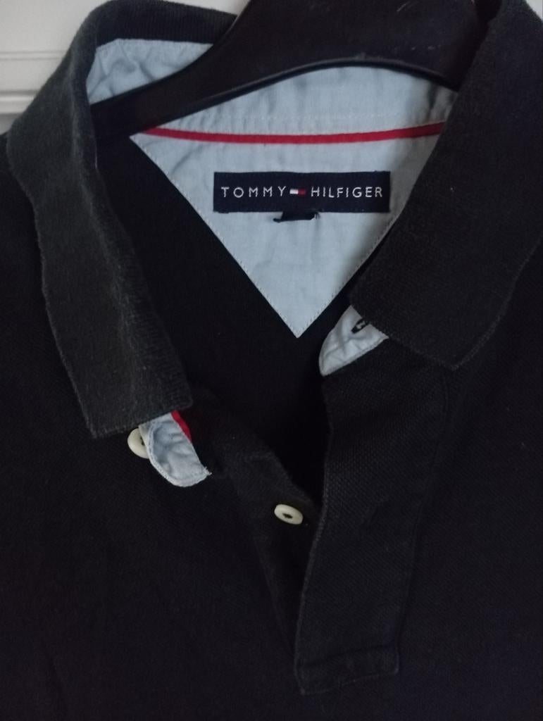 TOMMY HILFIGER - dark blue polo, size: L, Ophalen of Verzenden