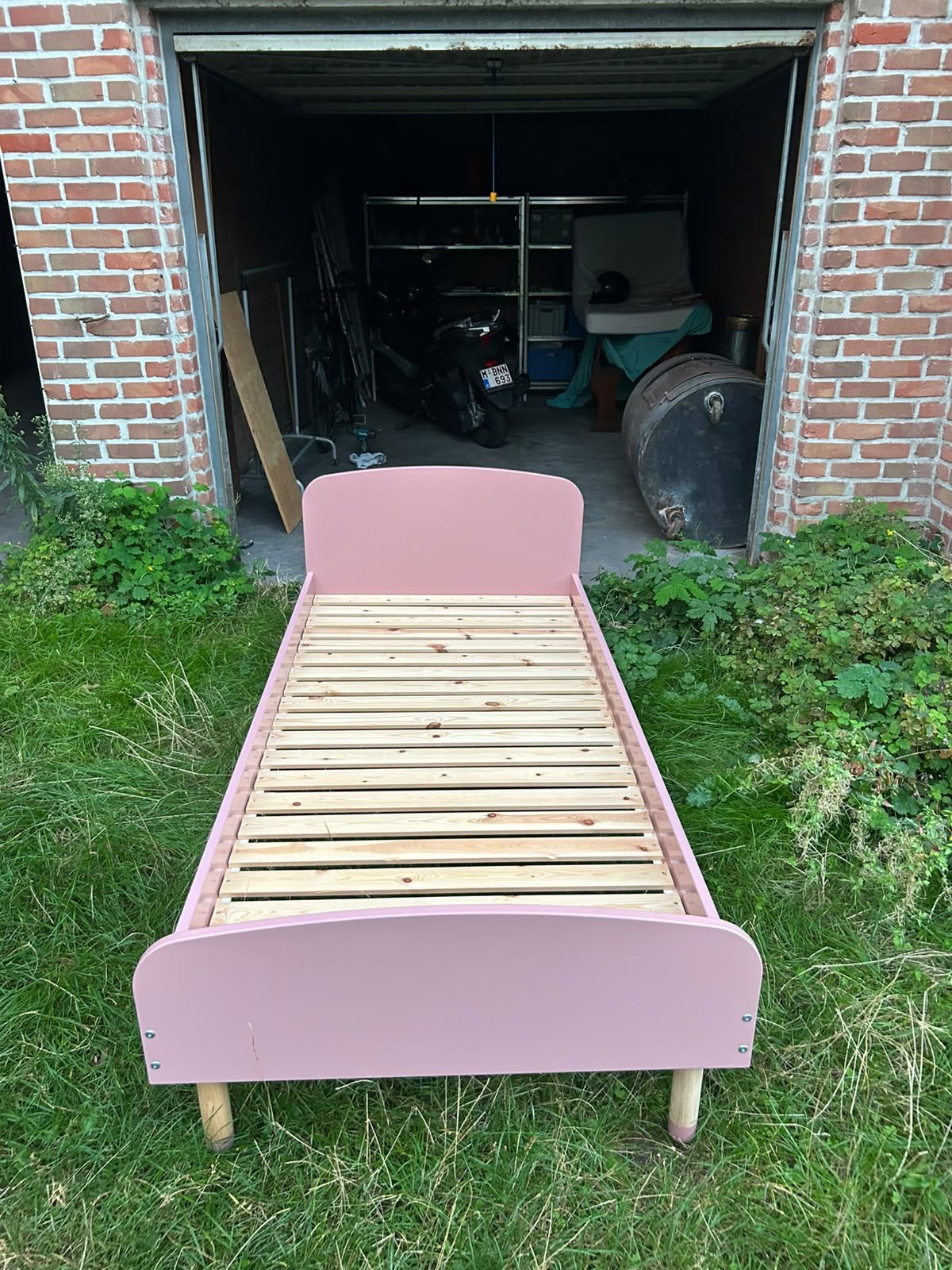 Eenpersoonsbed met lattenbodem, Kinderen en Baby's, Ophalen, Zo goed als nieuw