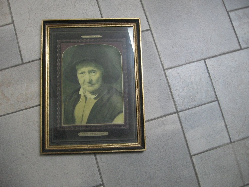 kader met print Maes portrait de femme , 33 op 45 cm, Ophalen, Minder dan 50 cm, Gebruikt, Print