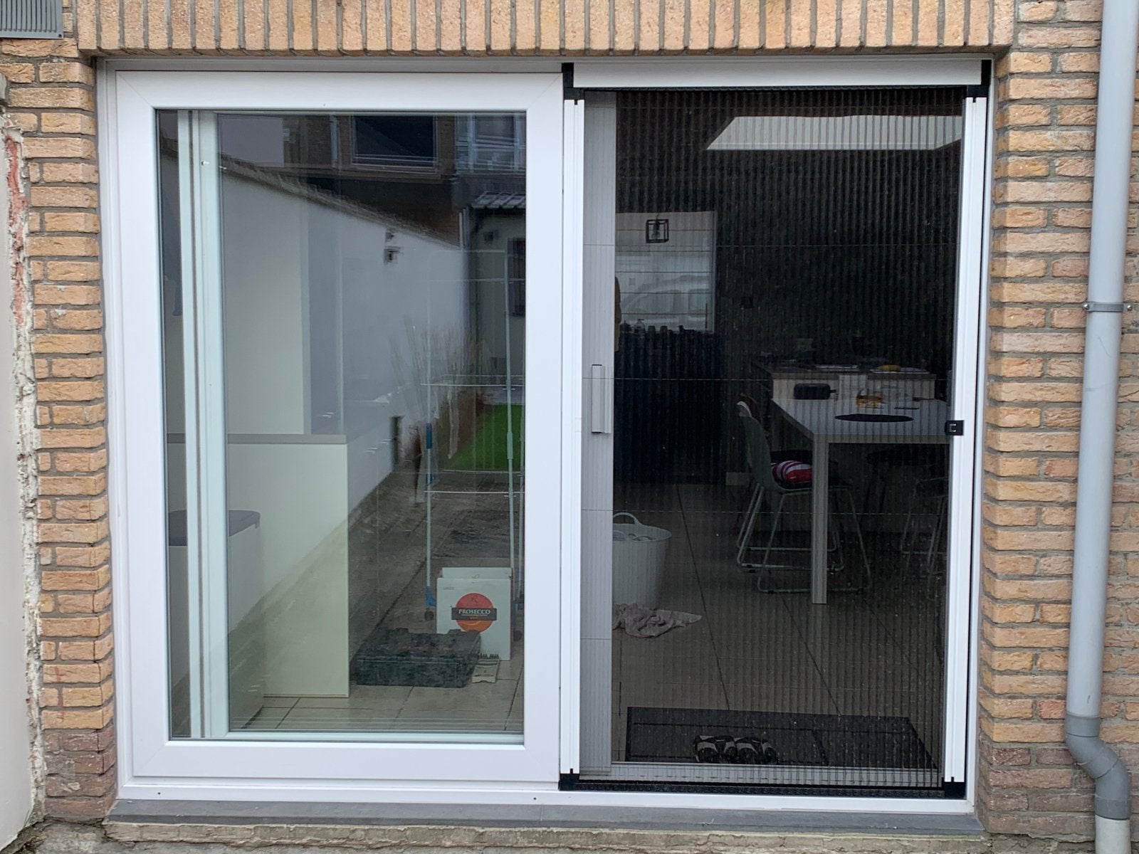 2m x2m schuifraamdeur met dubbele beglazing, Ophalen, Gebruikt
