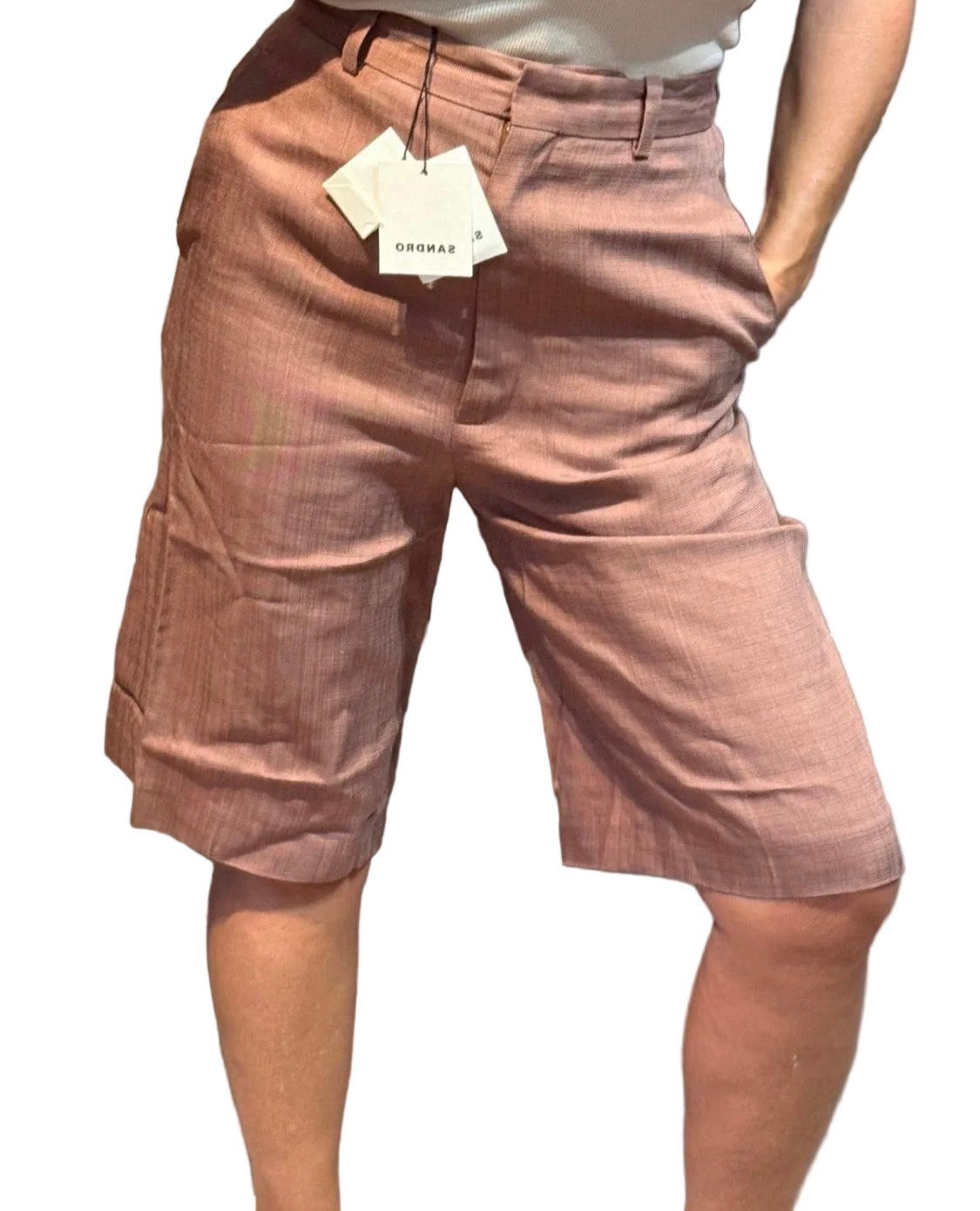 Nieuw 225€ Bermuda Sandro bruin T34 ok 36, Kleding | Dames, Ophalen of Verzenden, Zo goed als nieuw