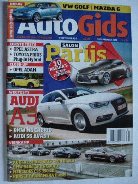 AutoGids 858 BMW M6 Cabrio/Audi S6 Avant/Opel Adam/Toyota Pr, Livres, Autos | Brochures & Magazines, Utilisé, Général, Envoi