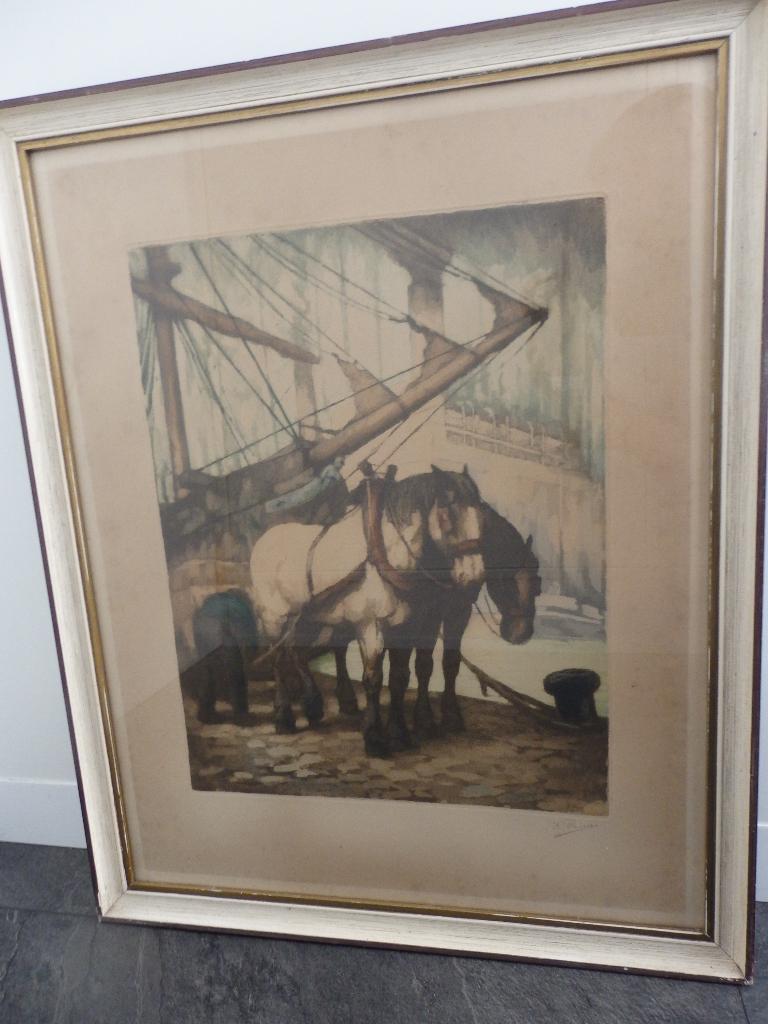 ETS KURT PEISER, Antiek en Kunst, Ophalen, Ets, 64 cm, 52 cm